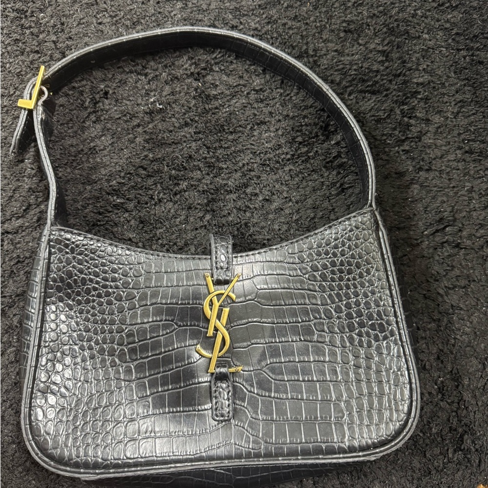 SHEIN Black Crocodile Pattern Mini Bag